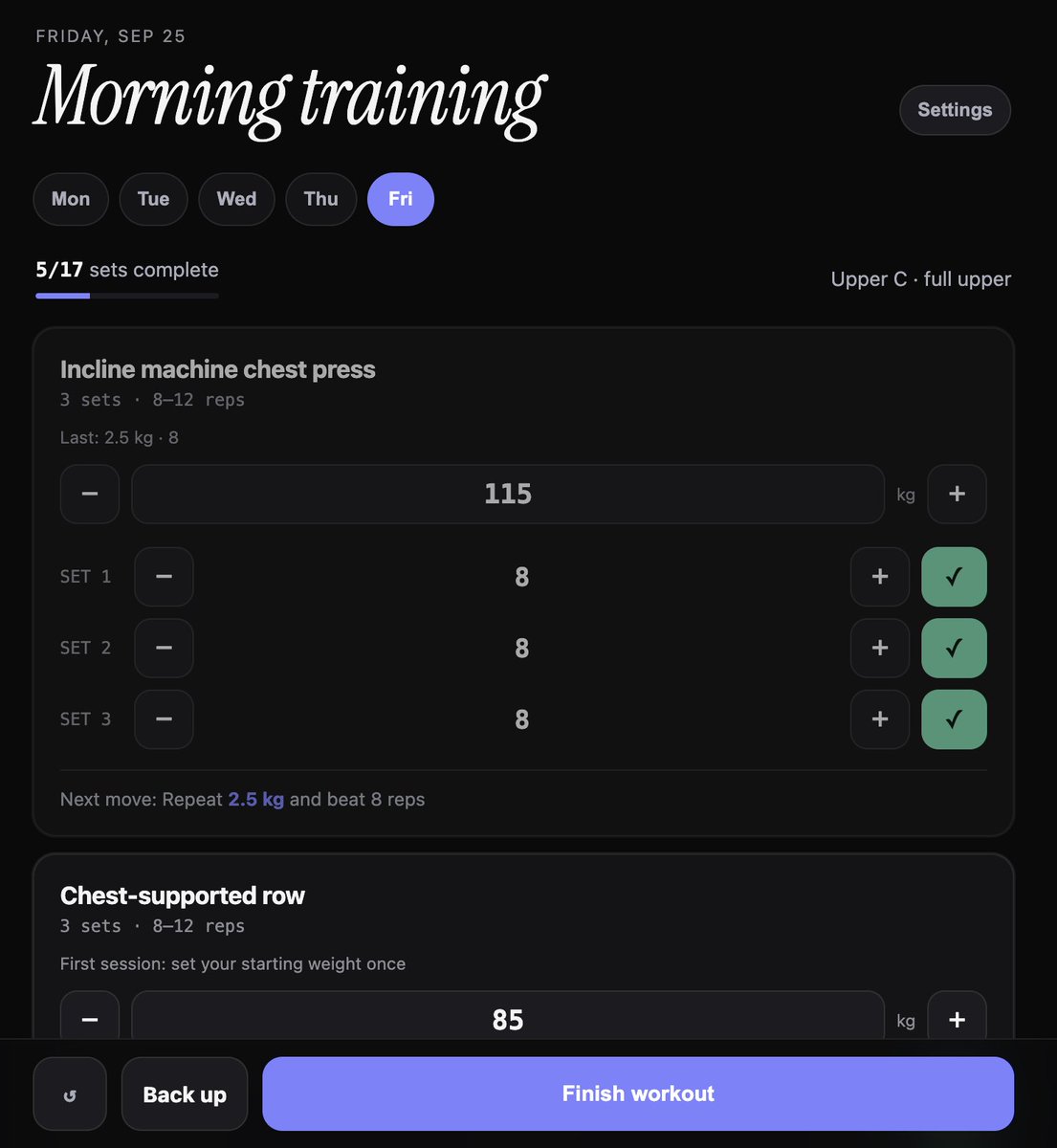 WillyDevRel's tweet photo. been using @tryidem for all my workouts the last week, having automatic interactive workout plans is insane https://t.co/hi2YyXkFfq