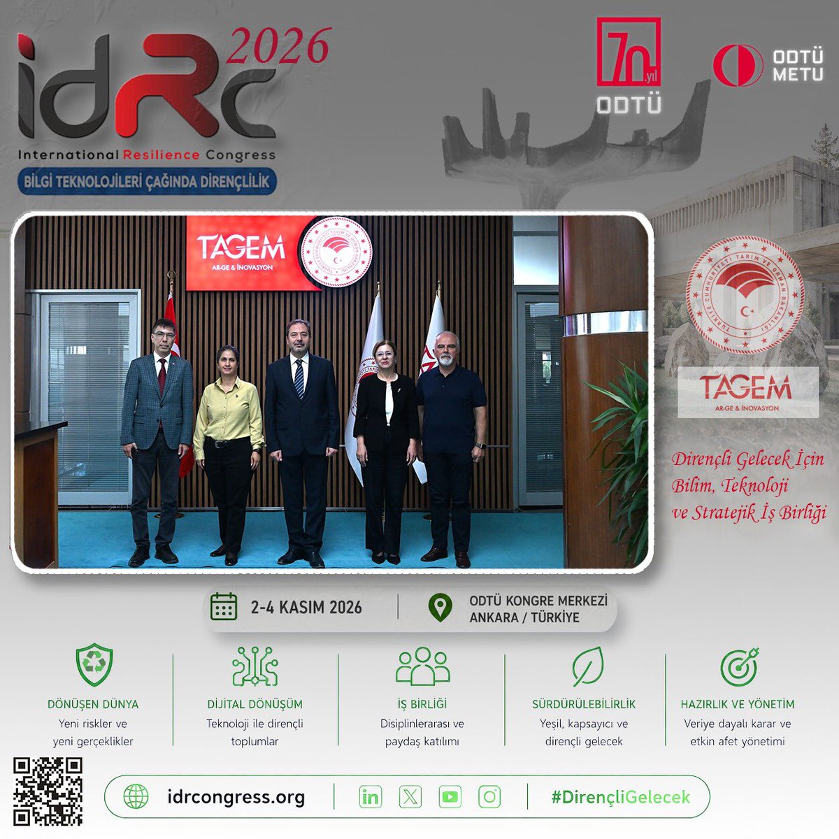 idrcongress's tweet photo. 🌍 idRc2026 | Institutional Collaboration
As part of the idRc2026 preparations, we visited Dr. M. Altuğ ATALAY, Director General of TAGEM.
We thank him for his kind hospitality.
#idRc2026 #TAGEM #Resilience #FoodSecurity
@tagemgovtr https://t.co/vJb2vDS79o