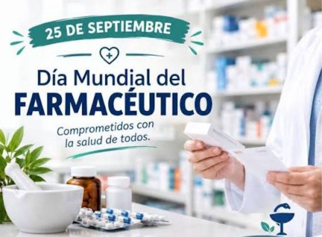 AneYanet's tweet photo. 25 de septiembre se conmemora el Día Mundial del Farmacéutico, una jornada dedicada a reconocer la contribución de los profesionales de la farmacia a la prevención de enfermedades, el acceso a los medicamentos y la atención sanitaria.
#CubaPorLaVida https://t.co/M6lZ4VuMYN