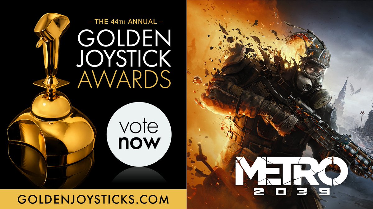 4AGames's tweet photo. We’re proud to be nominated in the “Most Wanted” category at the Golden Joystick Awards! 🕹️

Metro dwellers, you know what to do.

Vote for us now: https://t.co/PDoDXWUc5h https://t.co/vHqYn2GeNK