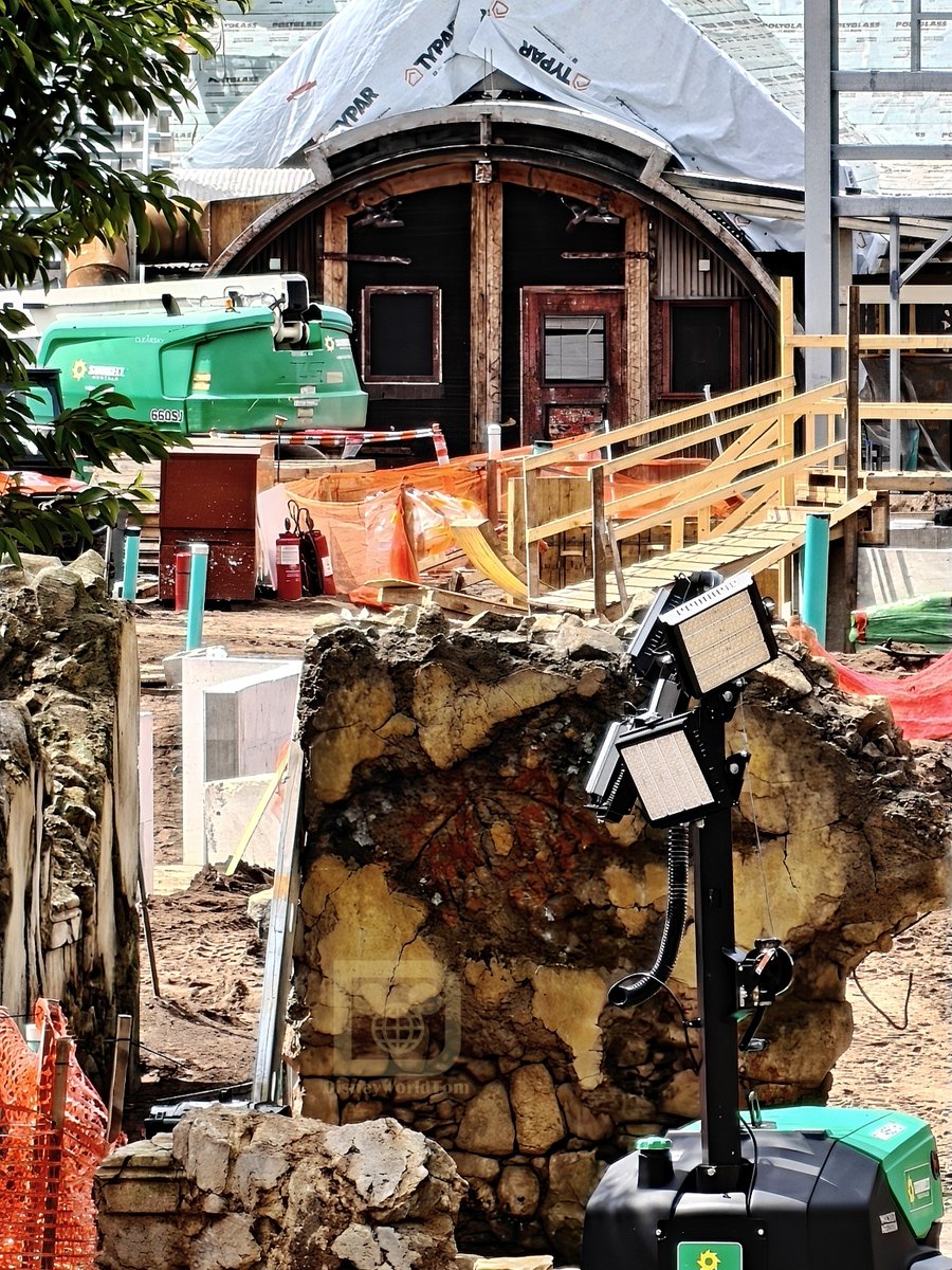 DisneyWorldTom's tweet photo. 🌿 A closer look at Tropical Americas at Disney’s Animal Kingdom. I stopped by September 24, and the rockwork around Pueblo Esperanza already shows an impressive amount of fine detail, with layered textures and carved elements beginning to bring the area to life! https://t.co/FCpxRip0hq