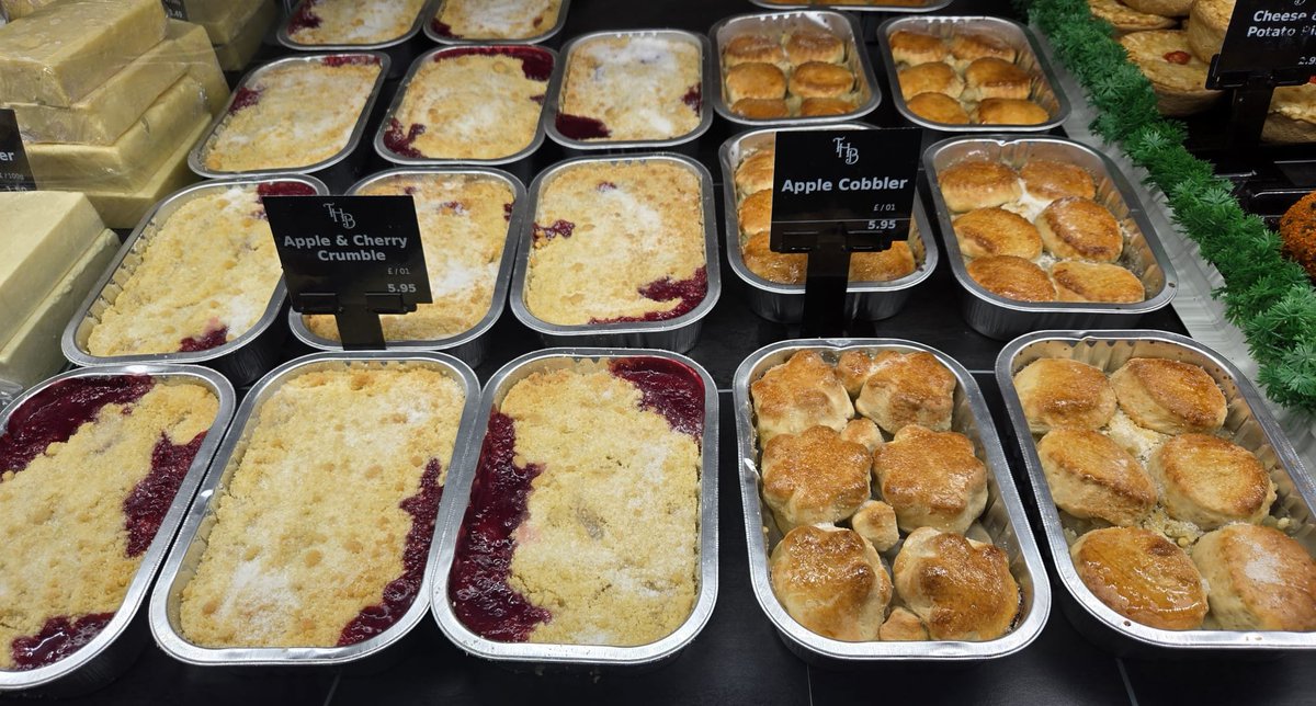 THBurroughs's tweet photo. We've made some Apple Cobbler and Apple &amp; Cherry Crumble for you today. How autumnal of us! 🍎 https://t.co/aZfpV467So