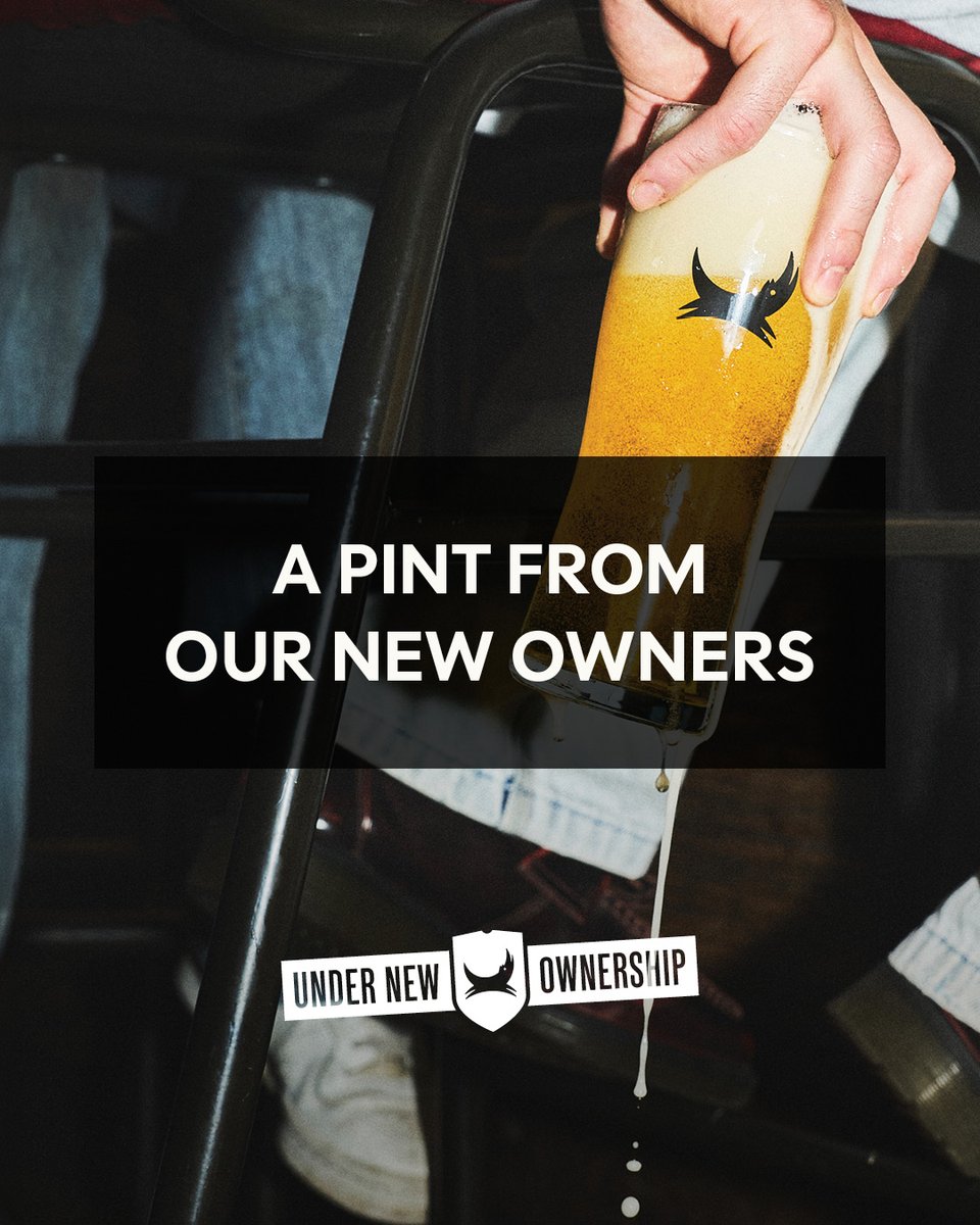 BrewDog's tweet photo. We're under new ownership. So, naturally, they're getting the first round.

Enjoy a beer on us, and cheers to all that's to come 🍻

T&amp;Cs apply (in thread). https://t.co/Z37PXgShPX