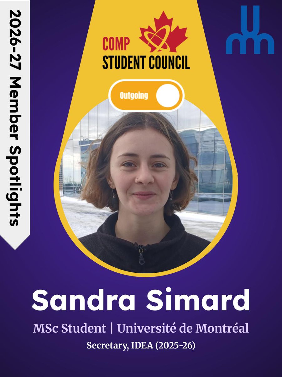 COMPTrainees's tweet photo. Our last outgoing member spotlight is on former secretary Sandra Simard from @UMontreal!  Thank you for all your hard work! 🍁 Nous mettons maintenant le plein feu sur notre dernier membre sortant, ancienne secrétaire Sandra Simard de @UMontreal! Merci pour tout ton travail! https://t.co/8dhbcqdb84