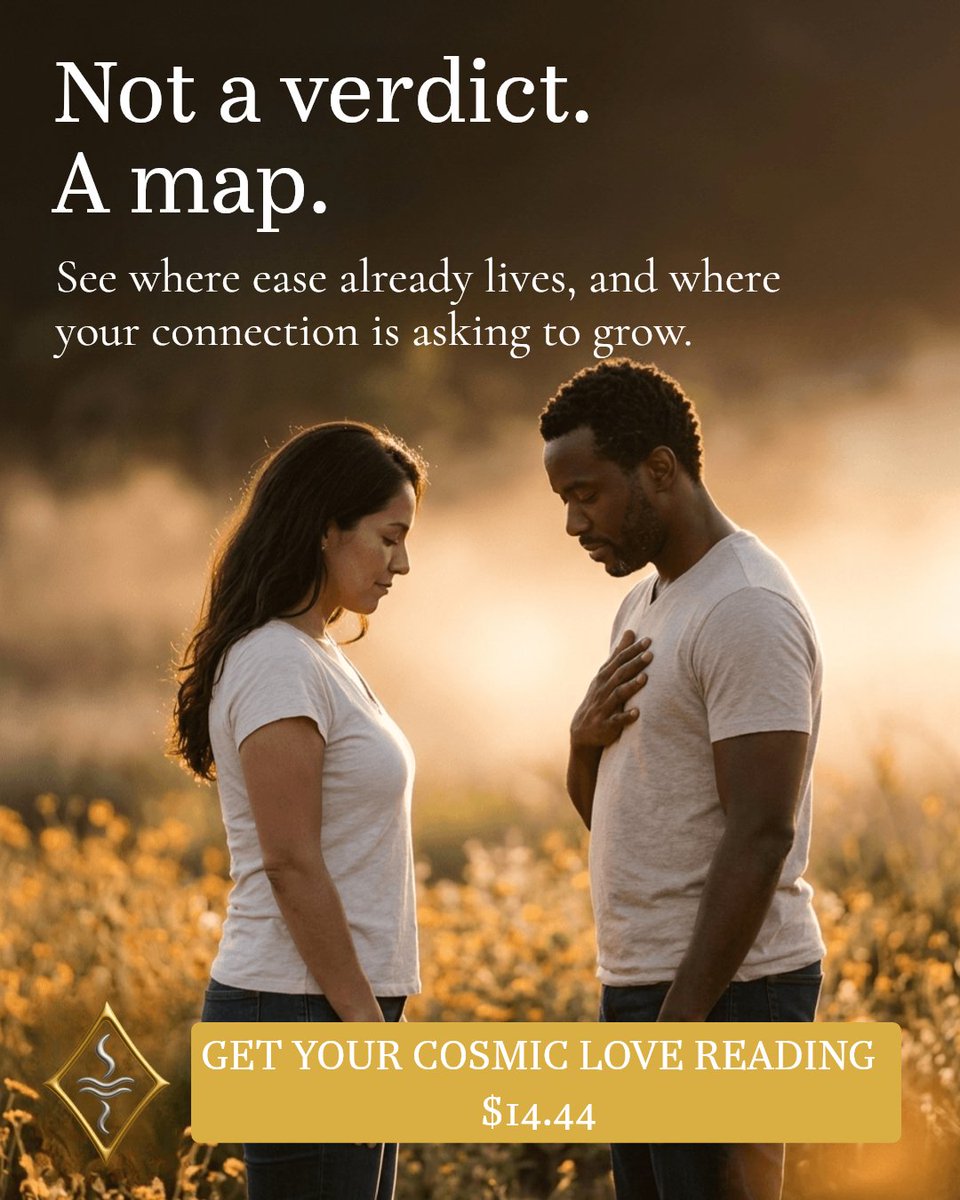 soulsreflecting's tweet photo. Compatibility is not about proving a relationship is perfect. It is about where you feel understood, where you stretch, and where growth begins.

Explore your Cosmic Love Reading for $14.44:

#CosmicLove #Astrology https://t.co/LRbOVyPmx6