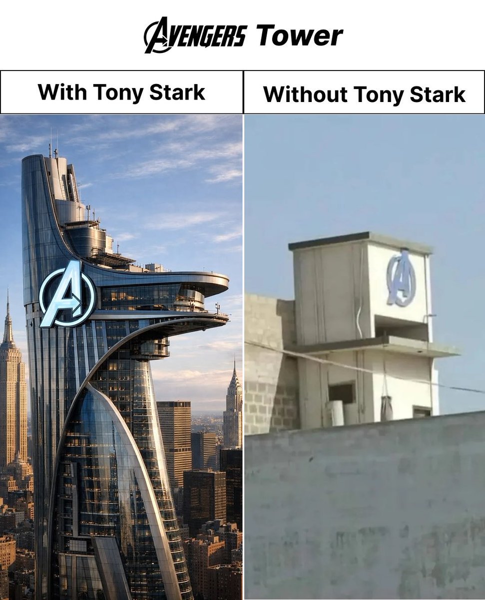 offsideAni's tweet photo. The difference a genius billionaire makes https://t.co/1GHo1rZZnA