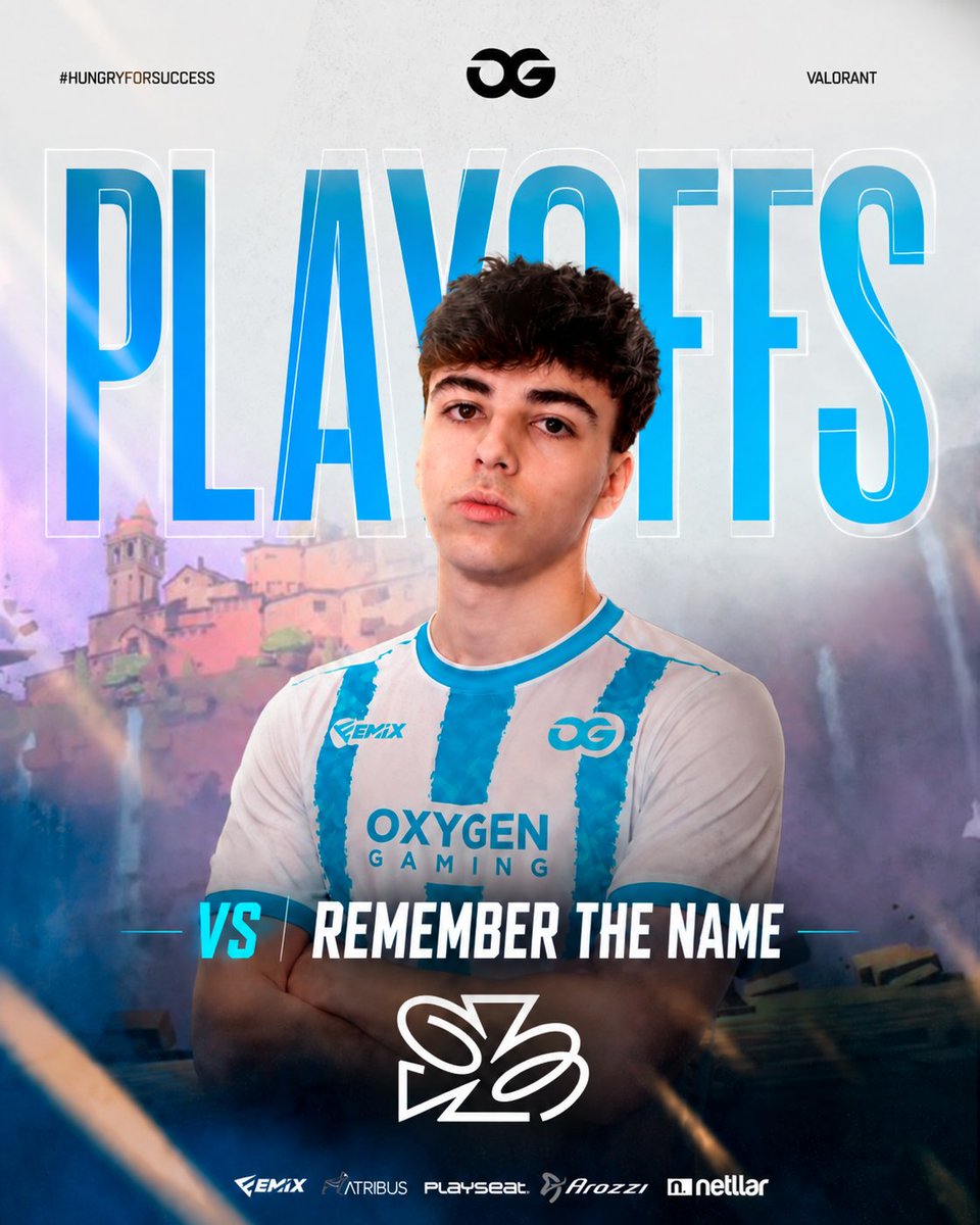 GamingOxygen's tweet photo. Está tarde arrancamos con los playoffs de @RBcorpesport 🔥
Nos vemos a partir de las 18:00h contra #RememberTheName, vamos a por ello 💙
#HungryForSuccess https://t.co/GHHqlmN2MV