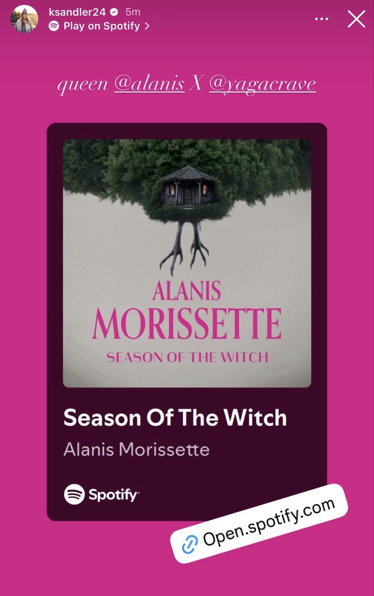hudsonwupdates's tweet photo. Alanis Morissette has recorded a cover of “Season of the Witch” for the ‘YAGA’ soundtrack! 🐓 (via ksandler24)

Listen on Spotify: https://t.co/6A4GluI1pp https://t.co/WNNVCwTvOF