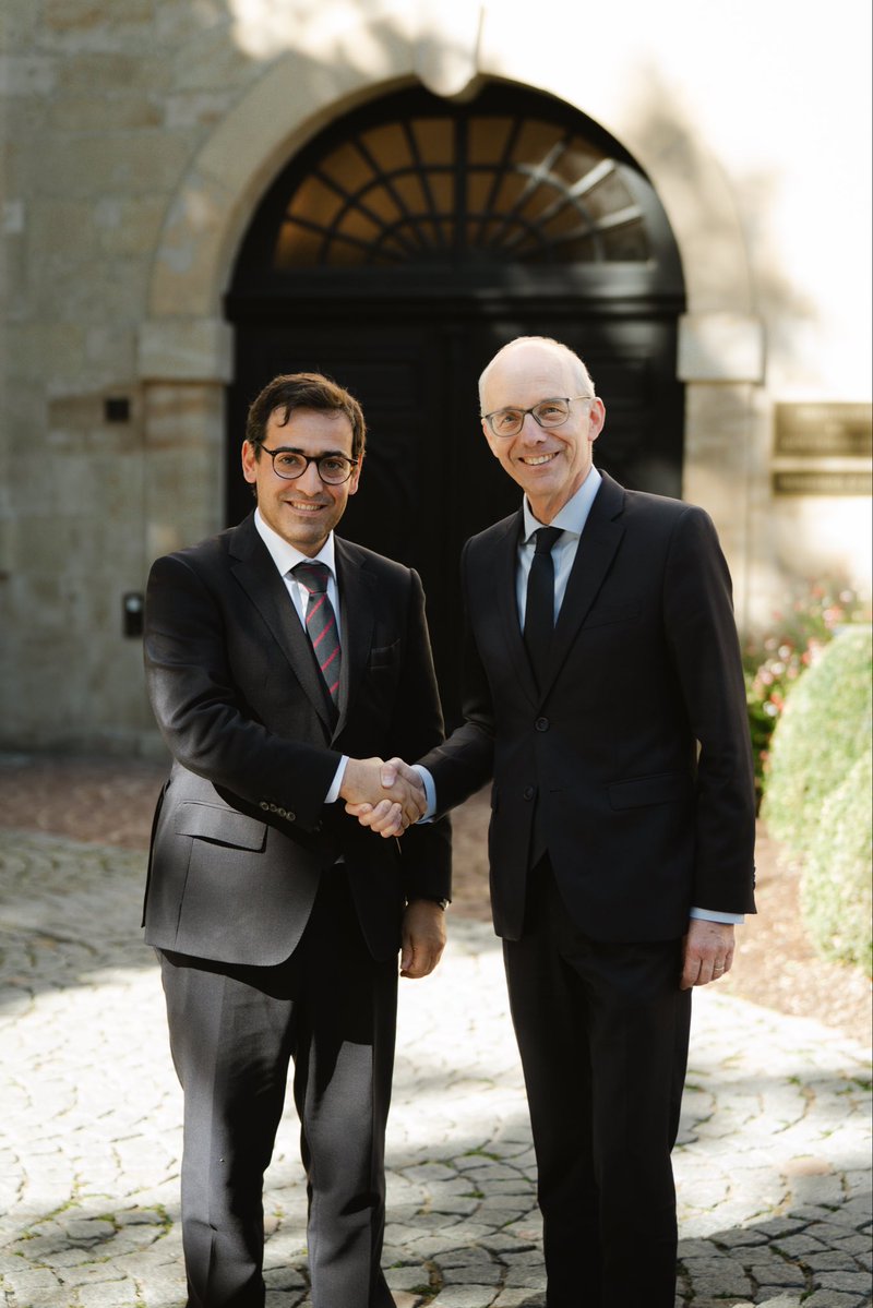 LucFrieden's tweet photo. Good to meet with EU Industry Commissioner @steph_sejourne in Luxembourg. 

For Luxembourg, the priorities are clear: completing the Single Market, strengthening economic sovereignty, and securing meaningful strategic autonomy. https://t.co/90jCQ0inYo