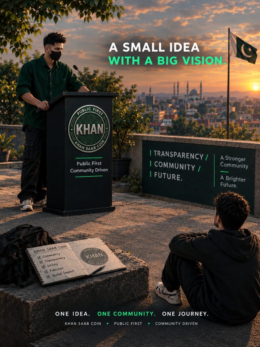 khansaabcoin's tweet photo. A small idea can become a big vision when a community chooses to build together.

KHAN SAAB Coin — transparency, community, utility and a long-term vision.

One idea. One community. One journey.

#KHANSAABCoin #Crypto #Blockchain #Web3 #Cryptocurrency #BSC #DeFi #CryptoCommunity https://t.co/Mo1uwDuVal
