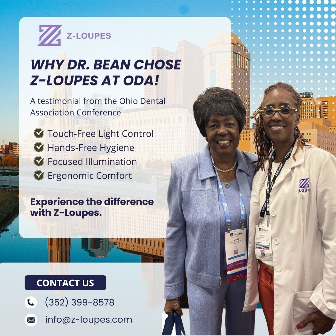 Z_Loupes's tweet photo. Hear it from Dr. Bean! 🙌

🎥 Watch the full clip to hear why Dr. Bean is excited about Z-Loupes!
https://t.co/LK97apAHg1

#ZLoupes #ODAAnnualSession #OhioDentalAssociation #DentalInnovation #DentalTechnology #Dentistry #DentalLoupes https://t.co/u0WZNjc5OY