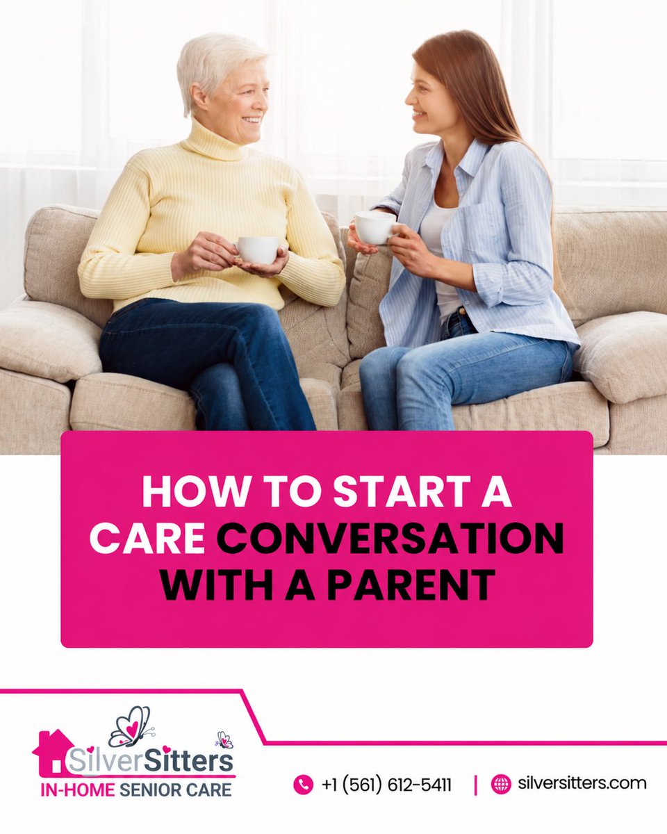 silversitters_'s tweet photo. Start the care conversation by listening. Try asking, “What would make your day a little easier?” Then give your parent time to answer. https://t.co/YT70AUmK0z

#FamilyCaregivers https://t.co/okYyTQbK9J