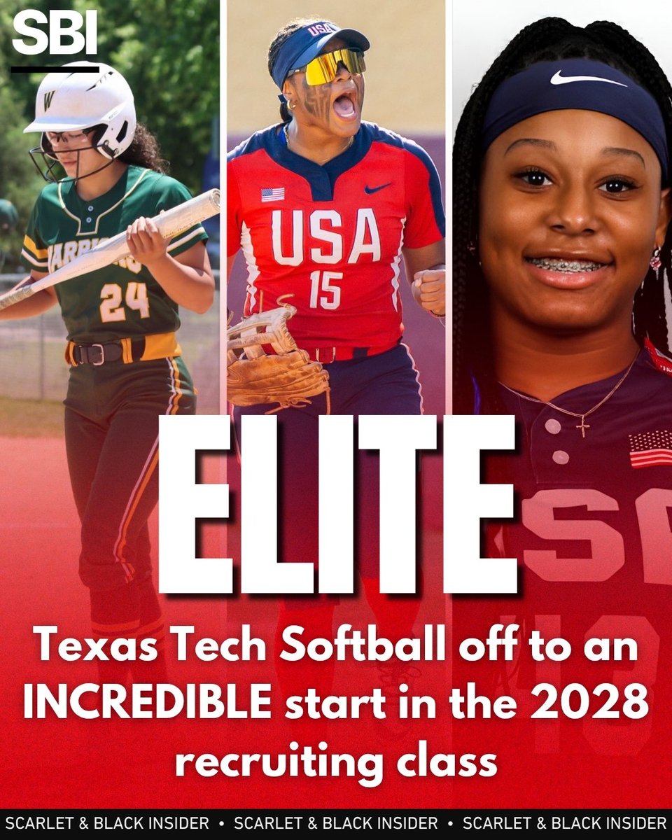 SBInsiderHQ's tweet photo. INCREDIBLE | @GerryGlasco and Texas Tech 🥎 are off to an elite start in the 2028 recruiting class (rankings per Softball America)🔥🔥

⭐️⭐️⭐️⭐️⭐️ OF Star Gutierrez (@Star_G_2028) - No. 12 Ovr. recruit, No. 2 OF

⭐️⭐️⭐️⭐️⭐️ Corner Infielder Khloe Williams (@KhloeWill2028) - No. 16 Ovr. recruit, No. 2 CI

⭐️⭐️⭐️⭐️⭐️ SS Makenzie Thomas (@MakenzieNThomas) - No. 13 Ovr. recruit, No. 4 MI

⭐️⭐️⭐️⭐️ UTIL Tulutululelei Salue - No. 38 Ovr. recruit, No. 4 CI

⭐️⭐️⭐️⭐️ Middle Infielder Lainie Keefer (@KeeferLainie) - No. 88 Ovr. recruit, No. 27 MI 

RHP Harlie Wright (@harlie_wright)