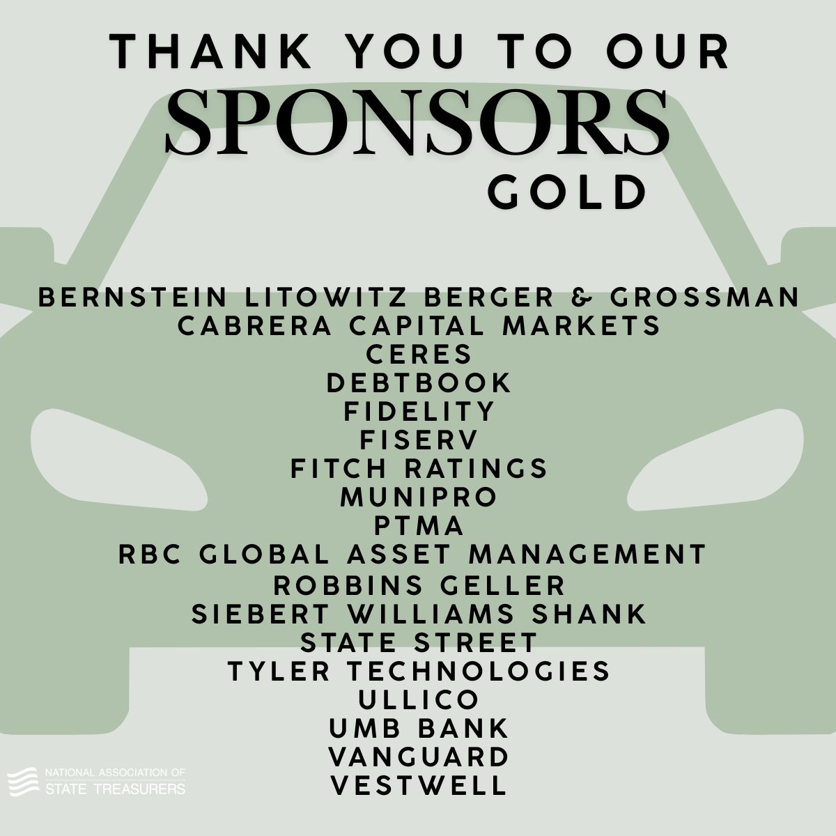 StateTreasurers's tweet photo. Ever tried to start a long conference day without some fuel? Our attendees will be well fed to start the days thanks to the sponsors listed below! #NAST2026 https://t.co/R1mMo47kpM