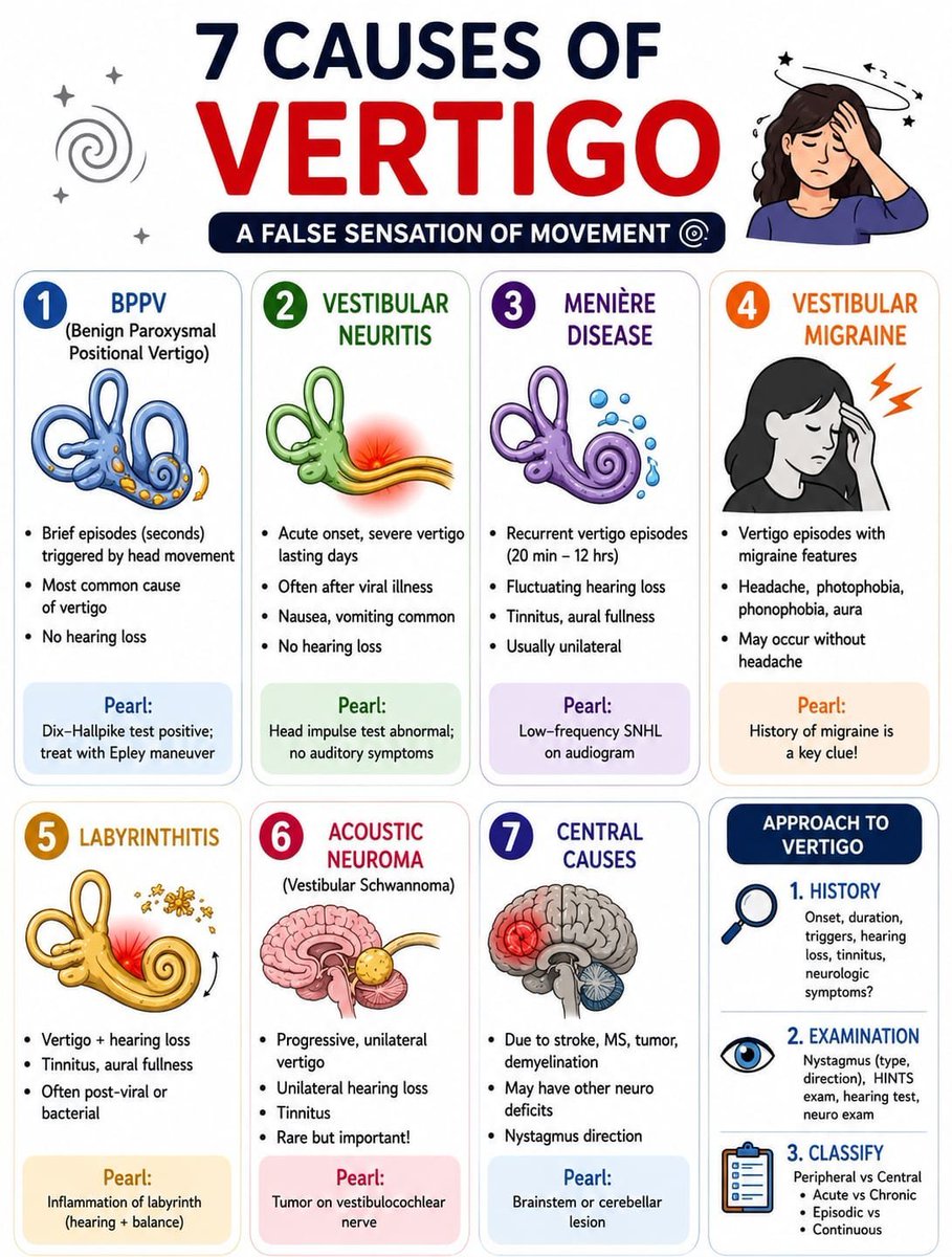 mr_kayros's tweet photo. 7 CAUSES OF VERTIGO — KNOW THE WARNING SIGNS! 🧠⚠️ https://t.co/gOXbwAxJR8