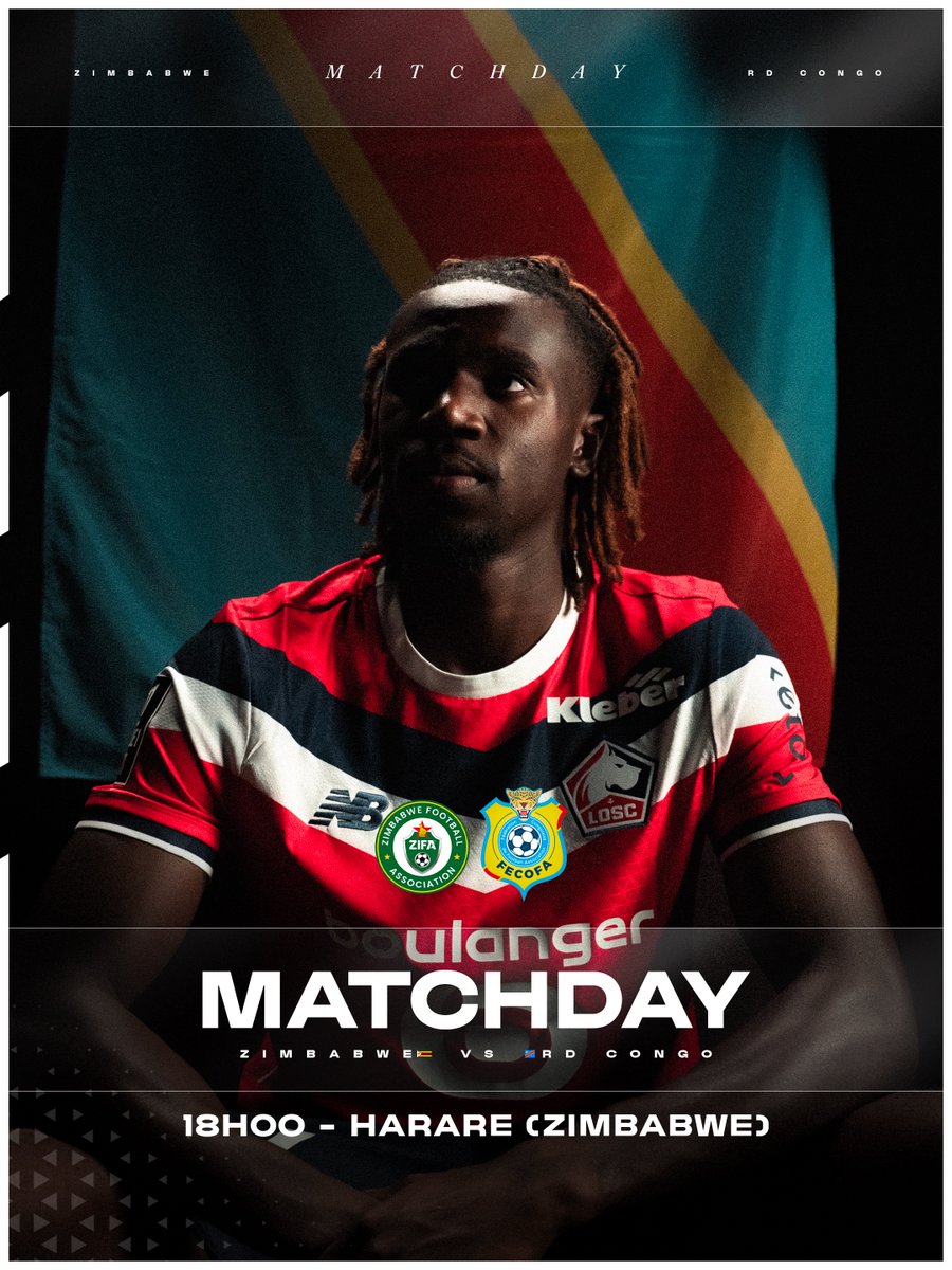 losclive's tweet photo. 𝑴𝒂𝒕𝒄𝒉𝒅𝒂𝒚 🇨🇩

Ngala Mukau est entré en jeu la semaine dernière lors de la victoire des Léopards face à la Guinée Équatoriale, aujourd'hui il affrontera le Zimbabwe pour son deuxième match dans cette trêve 👊
Coup d'envoi à 18h ⏳ https://t.co/QtrJv8W1Kn