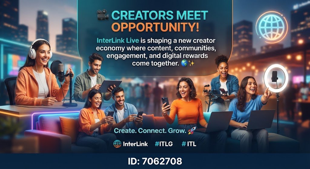 jacquesangaeu's tweet photo. π₯ Creators Meet Opportunity!
InterLink Live is shaping a new creator economy where content, communities, engagement, and digital rewards come together. πβ¨
Create. Connect. Grow. π
#InterLink #ITLG #ITL #Task79 https://t.co/8sLnrbprdD