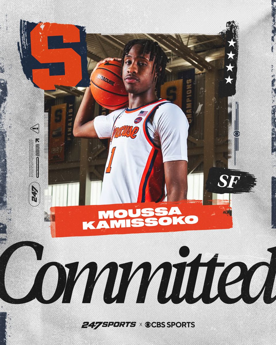 DushawnLondon1's tweet photo. NEWS: Moussa Kamissoko, the No. 19 overall prospect in the class of 2027, has committed to Syracuse, @247Sports 

https://t.co/ipPR2PUeSj https://t.co/FnPe0VWZ1F