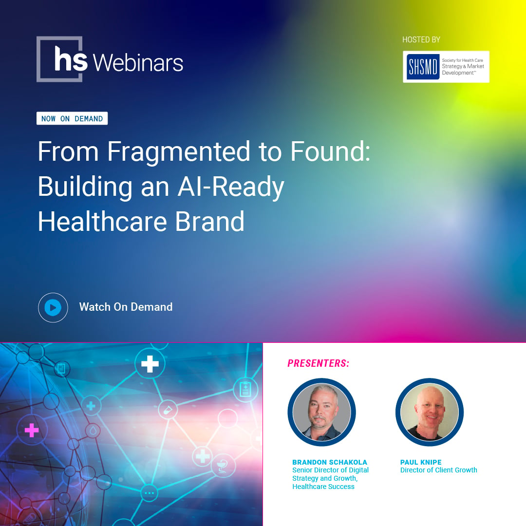 HCSuccess's tweet photo. AI doesn’t see your healthcare brand the way a person does. It connects information from your website, directories, reviews, and other sources—and inconsistencies can shape what patients hear.

Watch our SHSMD webinar,: https://t.co/c3tGPsnuF0

#HealthcareMarketing #AIVisibility https://t.co/6EKp4RPkoW