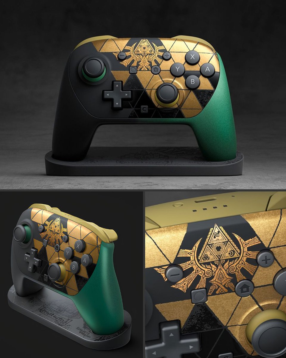 mecchaJP's tweet photo. 40 years of adventure, now in your hands 🎮 The Legend of Zelda 40th Anniversary Edition - Wireless Controller Nintendo Switch 2 Pro with Display Stand

Preorder Available Now!