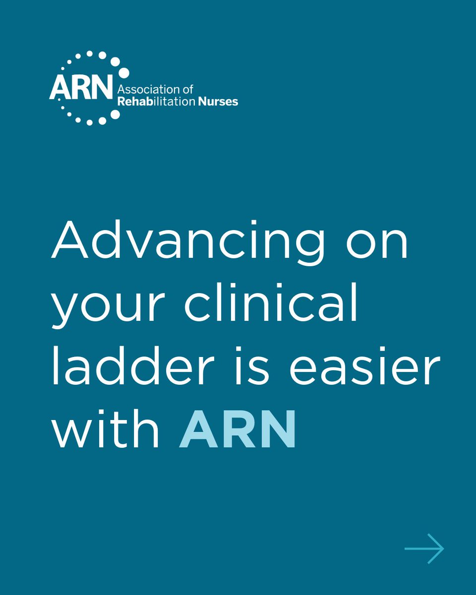 AssocRehabNurse's tweet photo. Want to move up the clinical ladder? ARN membership gets you the committees, connections, and credentials to do it. See what your organization requires and take the first step with ARN!

#ARN #NurseLeadership #ClinicalLadder https://t.co/o7OVyKX8Nd