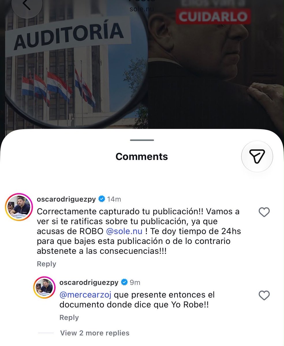 solenu's tweet photo. ¿Pensás que te tengo miedo Nenecho? Tu gestión fue la peor gestión en la historia de Asunción. Voy a auditar hasta el último guaraní que usaste y hacer lo que tenga que hacer para recuperar lo que le pertenece a Asunción. Podés seguir amenazándome pero a mí no me maneja nadie. https://t.co/oHCE2ZJkyy