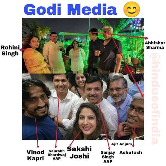 DelhiIsNotFar's tweet photo. Last time I shared this photo, people said that Ajit Anjum and Ashutosh are not that bad.

Hope today Ajit Anjum's timeline would have cleared all doubts about his ideology. 

PAAPiyas don't really change. They only pretend. Their loyalty will always be to the AAP-RSS ecosystem https://t.co/dahYGB4HlA