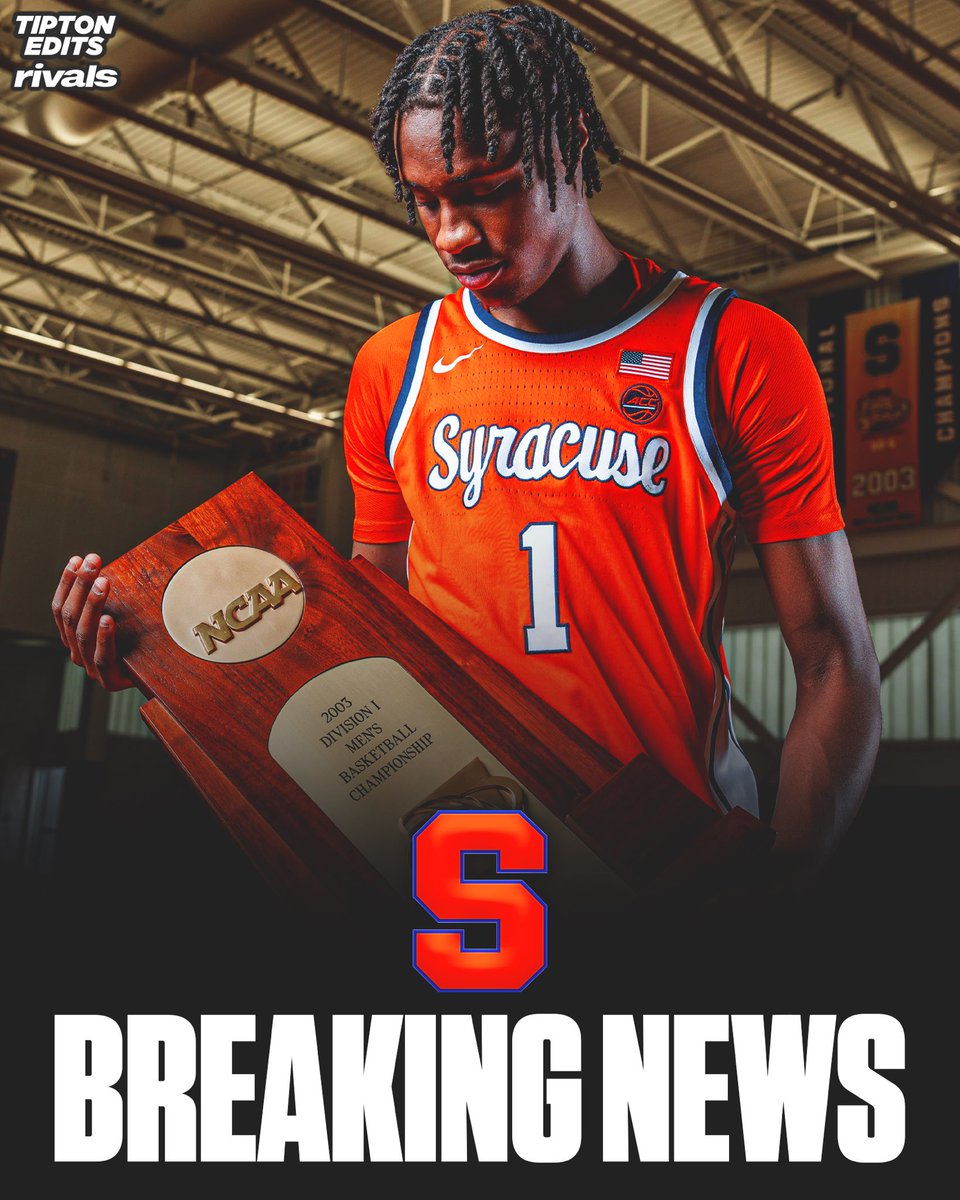 JoeTipton's tweet photo. NEWS: 5⭐️ Moussa Kamissoko has committed to Syracuse, he announced.

The No. 7 overall recruit in the 2027 class, according to Rivals, becomes the highest-ranked prospect to choose the Orange in the modern recruiting era.

https://t.co/FbB4MW0pI9 https://t.co/o9IlFr0SLp