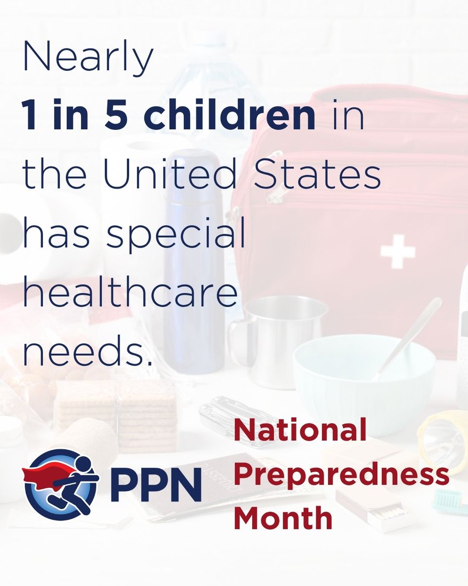 pedsprevention's tweet photo. In recognition of National Preparedness Month, PPN partnered with co-lead center @ChildrensNatl to create a resource to support families of CYSHCN with emergency planning. Learn More: https://t.co/QGL3HyYCj6 https://t.co/UZOmi9Nkvo
