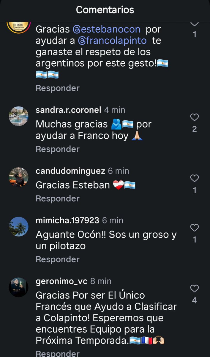 LenaModoFIA's tweet photo. Ocon viendo que de la nada le llegan miles de mensajes agradeciéndole por ayudar a Franco https://t.co/VHy2J3uMdX