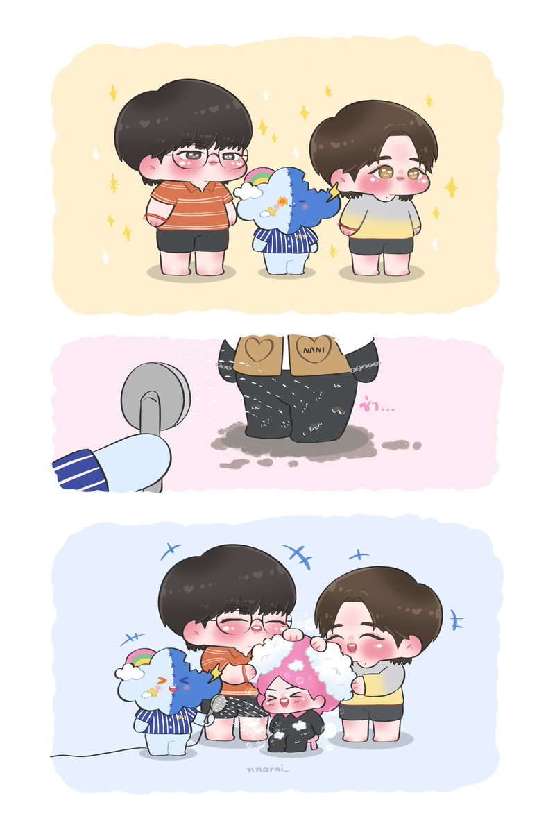 nnarni_'s tweet photo. 🌸: เห้ออออ มอมกันทั้งหมด ลำบากนีน่านีน่าแล้ว

🩵: เทอก็มอมจ้ะ แค่สีดำ

#Artworkskynani #SmyleNeonaTwins https://t.co/WnS09k35F0
