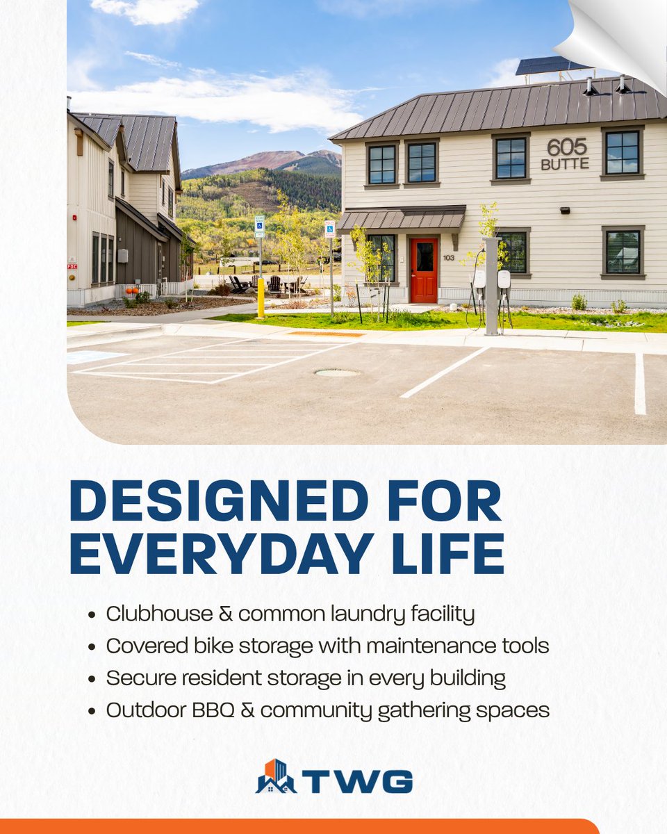 twgdev's tweet photo. TWG Development celebrated the opening of Mineral Point, a 34-unit affordable rental community in Crested Butte, CO. Designed by STUDIO Architecture, it offers all-electric homes with connections to town, transit and trails.

https://t.co/Cp9ADQ6N7o https://t.co/X0uQRiriHx