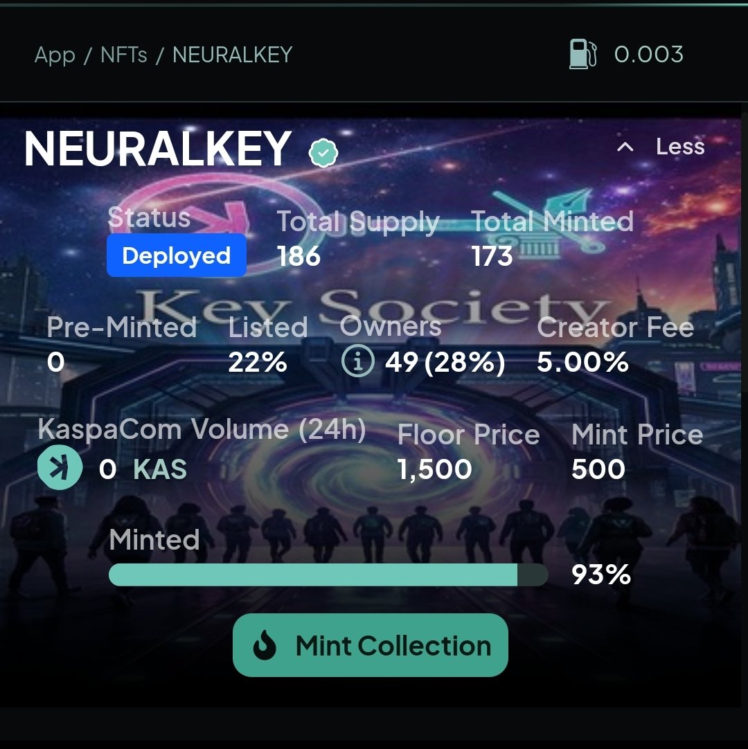 Horluwarsheyi12's tweet photo. Kasper family, we can do better.

Only 13 NeuralKeys are left out of 186. We are so close to completing the mint.

Let’s push together and get the job done before November 1.

YKey Genesis is coming, and everything will be revealed.

If you’re still watching from the sidelines, this is the time to pay attention.

Let’s finish what we started, Kasper family.

🔗 https://t.co/J5GbFIPMJY…