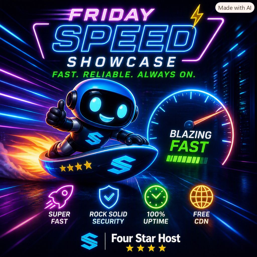 4starhost's tweet photo. Blazing fast. Always on. Built for creators who don’t slow down. https://t.co/oj3WcJYv1g
#WebHosting #WebsiteSpeed #SmallBusiness #stackcp
#DigitalMarketing #OnlineBusiness #TechTips #cpanel
#BusinessGrowth #EntrepreneurLife #WebDesign #controlpanel
#FourStarHost #FastHosting #WebsitePerformance
#SpeedMatters #SecureHosting #TechSolutions
#HostingProvider #ManagedHosting #WordPressHosting
#StackCP #StackCPHosting #StackCPControlPanel #StackCPSpeed
#StackCPSecurity#FastHosting #WebsiteSpeed #SpeedOptimization
#HighPerformanceHosting #NVMeHosting #cPanelAlternative
#BetterThancPanel #DumpcPanel #ModernHosting #UpgradeYourHosting