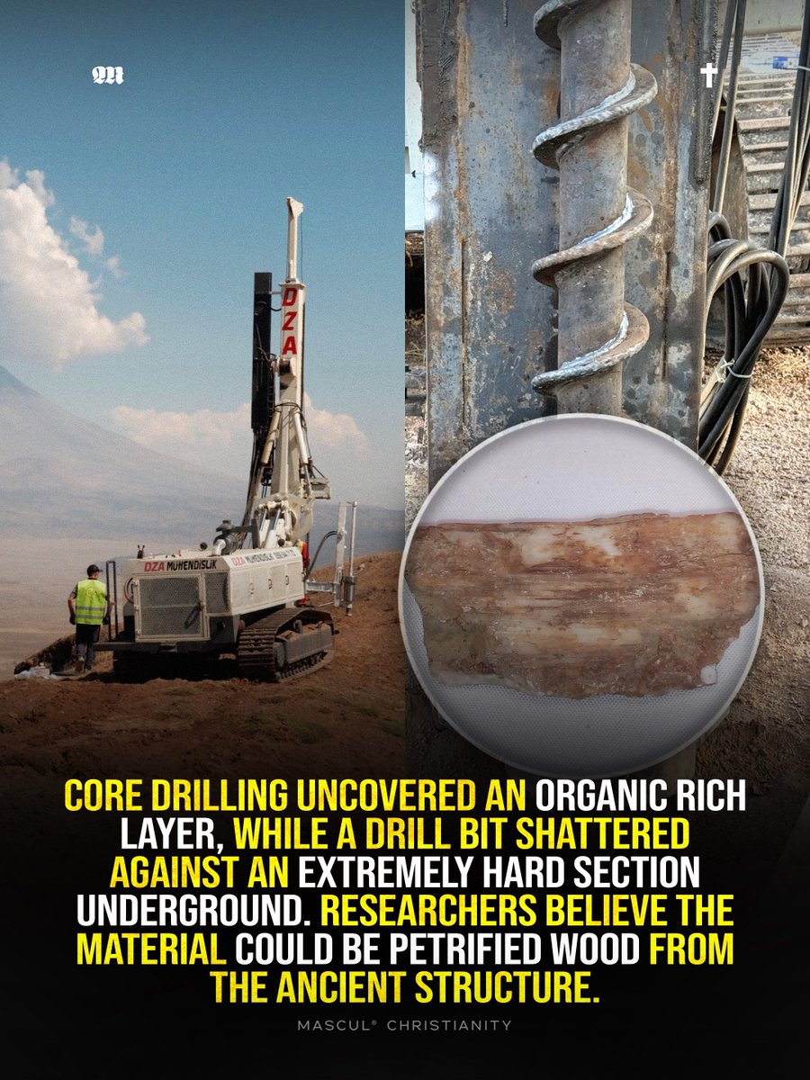 masculchristian's tweet photo. Researchers studying the Durupınar Formation in eastern Turkey say new findings have “100% confirmed” the boat shaped site is man made and believe it is the resting place of Noah’s Ark, matching the dimensions described in Genesis. New scans and core drilling have also revealed underground structures, organic rich material and a hard layer researchers believe could contain petrified wood.