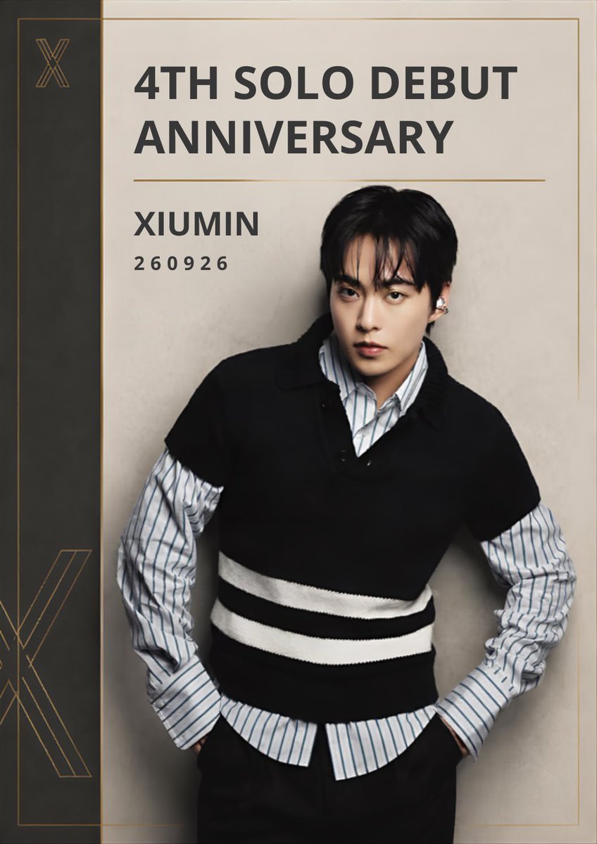 CBX_Unite's tweet photo. HAPPY 4TH SOLO DEBUT ANNIVERSARY XIUMIN 🎉🩵

#시우민_솔로데뷔_4주년 #XIUMIN_BrandNew_4Years #Happy4thBrandNewYear

#시우민 #シウミン #秀珉 https://t.co/cPBtRXtT3i