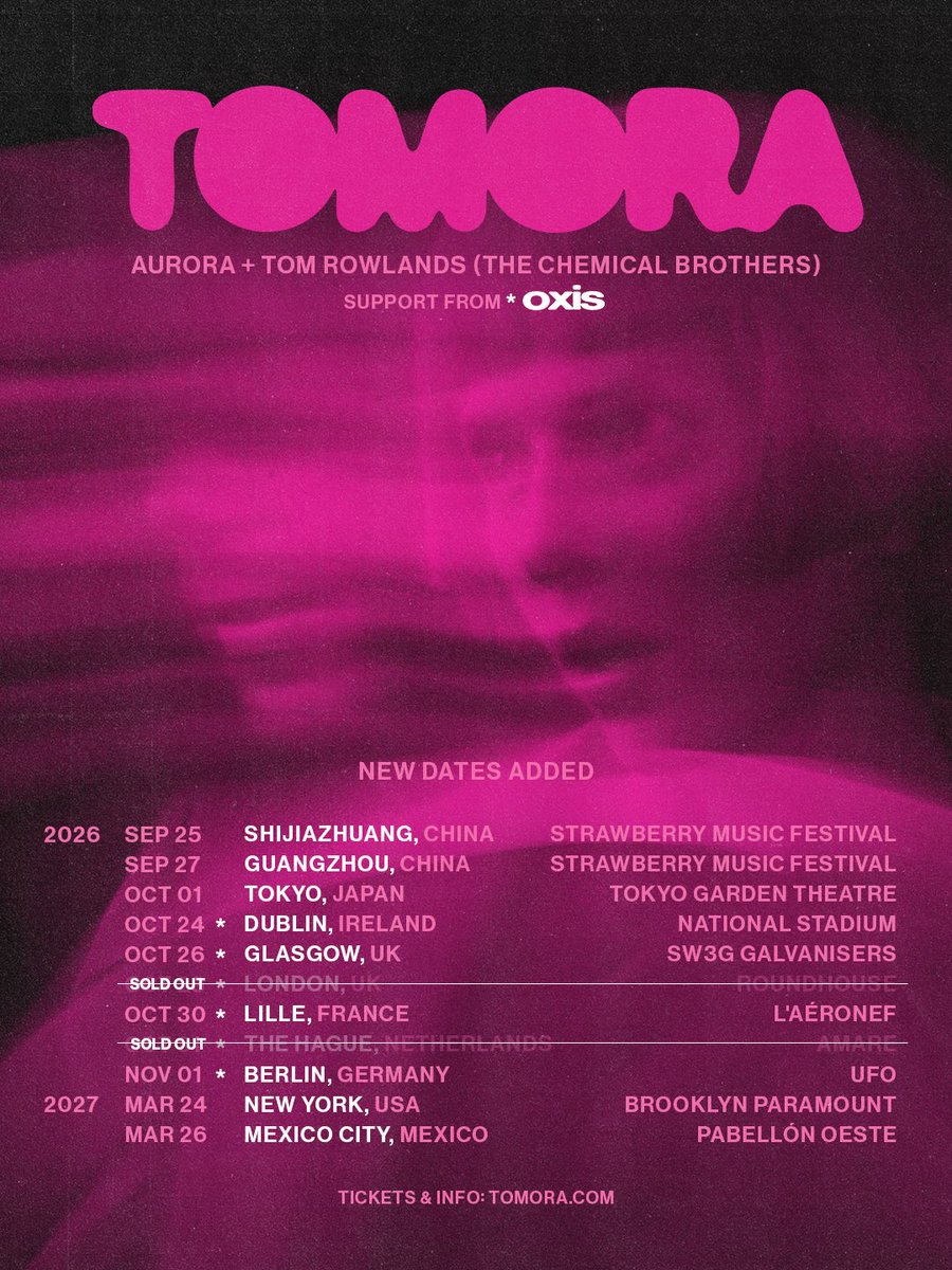TOMORAofficial's tweet photo. MEXICO CITY IS NOW ON SALE. 🇲🇽 

NYC goes on sale at 10AM local time. 🇺🇸

Our journey continues around the world.
Find all upcoming dates below.

https://t.co/aoGC8aMh9T https://t.co/wruWVd5iq2