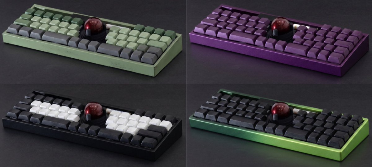 stufflistings's tweet photo. This keyboard has a trackball sitting in the middle 😳 https://t.co/m2b8yo70l1