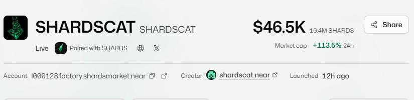 shardscat's tweet photo. $SHARDS at ATH. 🚀

$SHARDSCAT at ATH. 🔥

Hold $SHARDSCAT. Earn $SHARDS.

That’s the thesis. @shardsmarket https://t.co/OGv8JX6Ti6