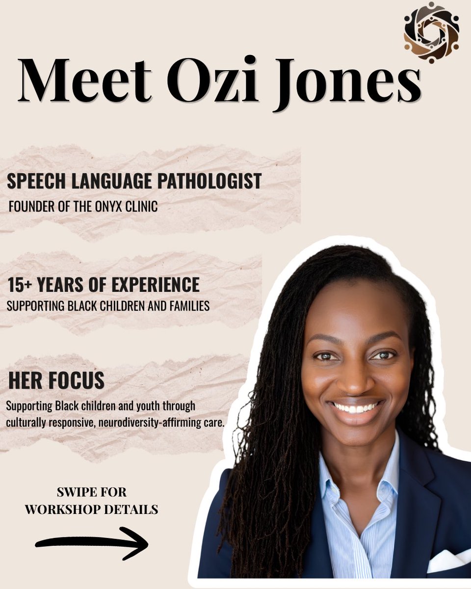 PoBCAdvocate's tweet photo. Join PoBC and speech-language pathologist Ozi Jones on September 29 at 6 PM for a virtual workshop on early signs, communication support and resources for Black children and families. Swipe for details. 🗣️

#ParentsOfBlackChildren #BlackFamilies https://t.co/EVOb7Nsmhe