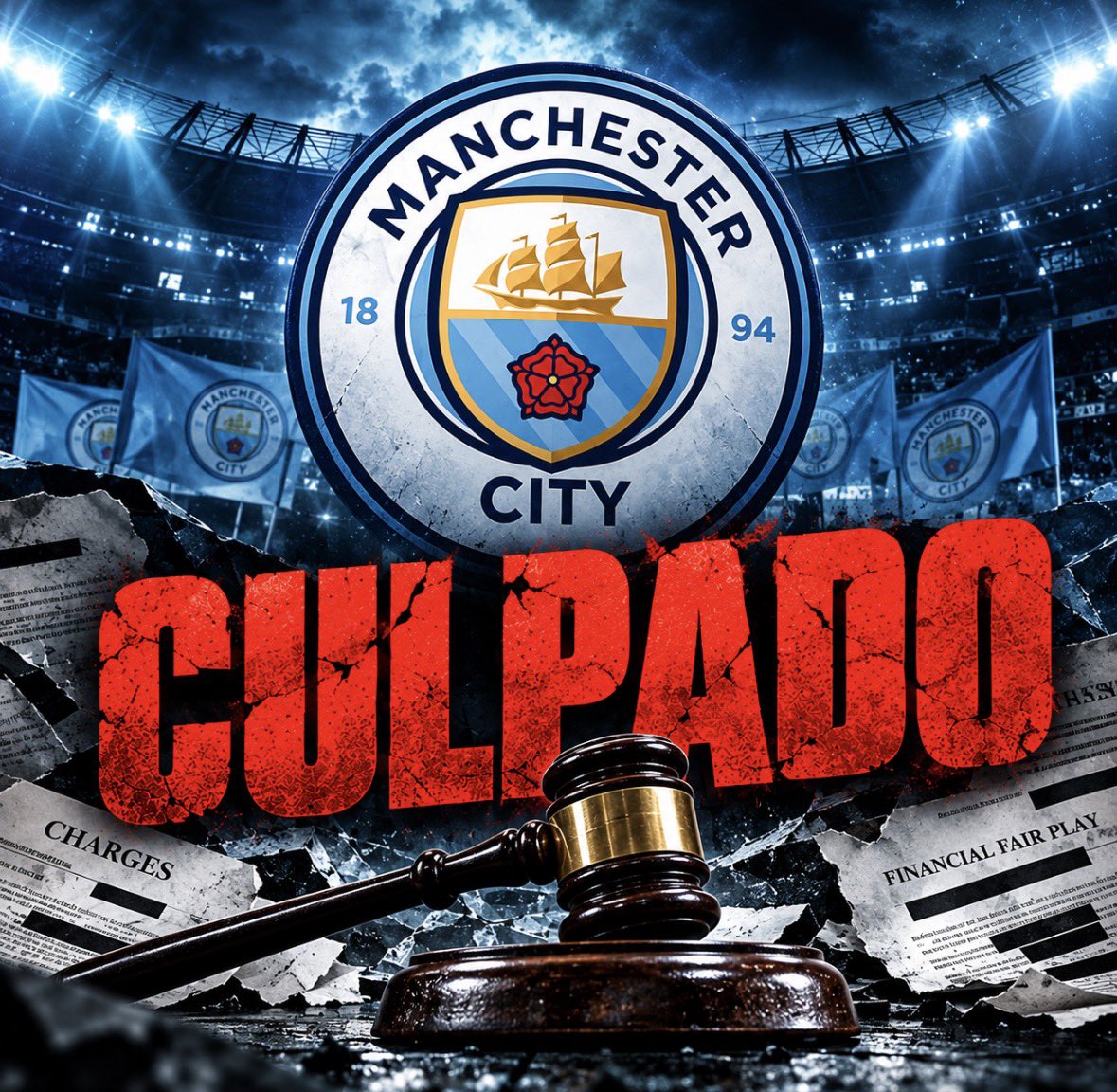 CuriosidadesPRL's tweet photo. 🚨 BREAKING: O Manchester City foi considerado culpado em praticamente todas as acusações relacionadas às violações das regras financeiras da Premier League.

Segundo David Ornstein, do The Athletic, o clube foi considerado culpado em 114 das 115 acusações. 

🔵 O Manchester City deve recorrer da decisão da comissão independente.

⚖️ As sanções ainda não foram definidas, e todas as possibilidades continuam sobre a mesa. O processo, portanto, ainda não terminou.
