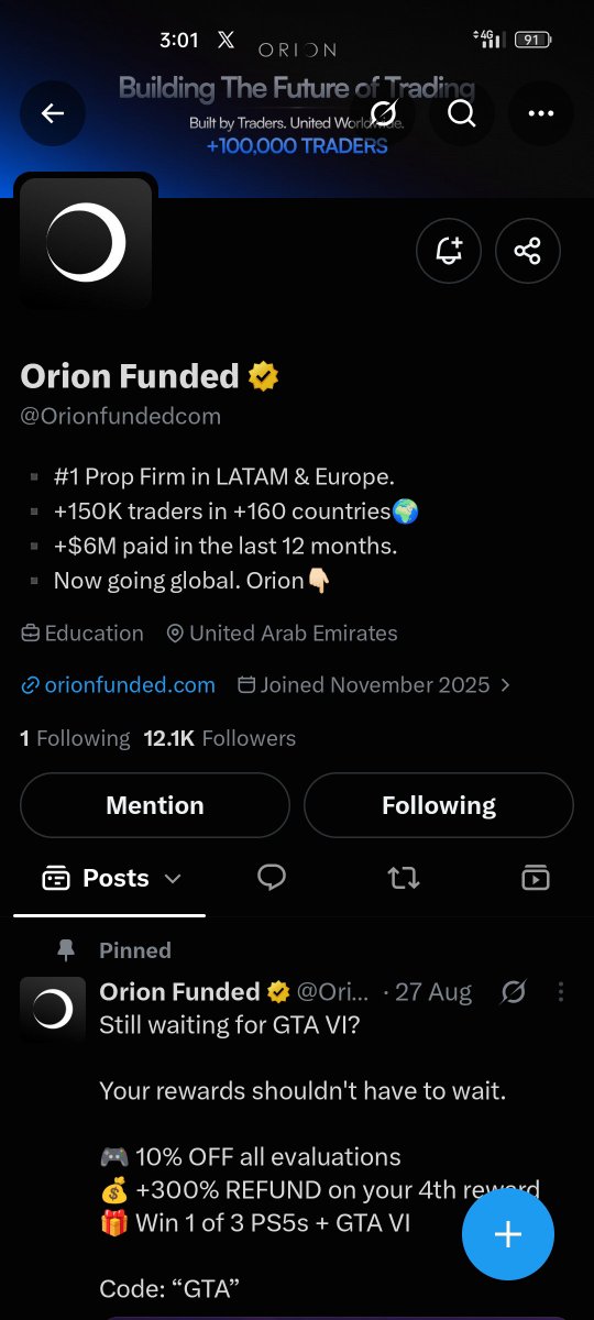 muhdyx's tweet photo. @Sir_ahmad_1 @Orionfundedcom @OrionAffiliates @Usmanfx__ @PhoenixMMXM @AminuIbrahim012 @mnazirfx Done and dusted ✌️ https://t.co/P9hCR2ovij