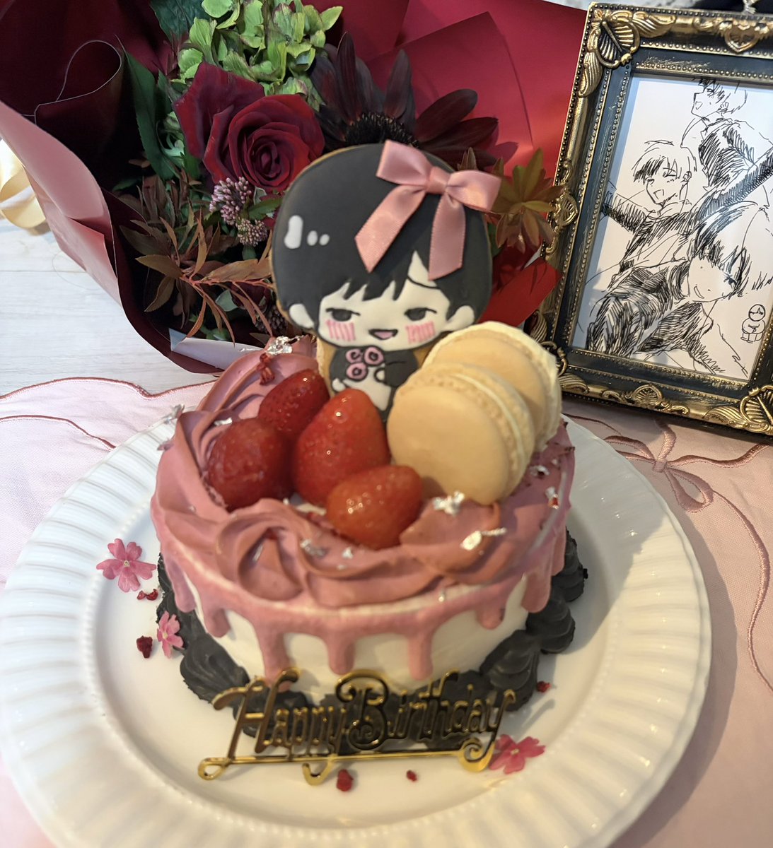 _kimiga_171's tweet photo. #山田ハジメ誕生祭2026
#ぎなさんみてみて
ハジメ君誕生日おめでとう…！今年はアイシングクッキーにチャレンジしたよ🍪誕生日テーマの漫画も描いたんだけどちょっとおめでたい日にあげるには若干不穏な気がしたので別の日にあげます…( ^.  ̫ .^ ;) https://t.co/cbFkiVOlYH