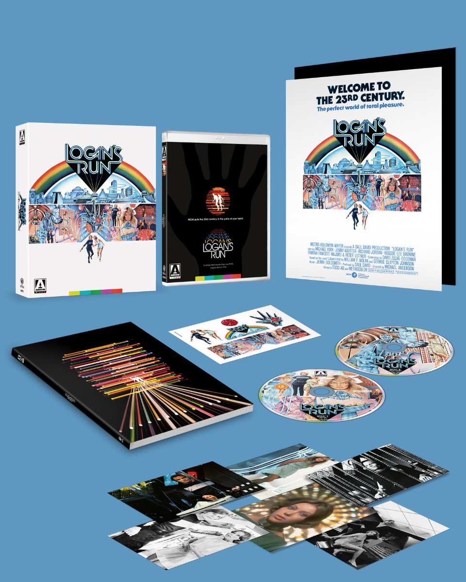 ArrowFilmsVideo's tweet photo. NEW UK, US and CA TITLE: Logan's Run Limited Edition Blu-ray

Pre-order in the UK Via Arrow: https://t.co/HaHCTnNL7W
Pre-order in the UK via hmv: https://t.co/VYllNTNNFb
Pre-order in the US via Arrow: https://t.co/Dxef41Kzl1 https://t.co/o0ziiLa14i
