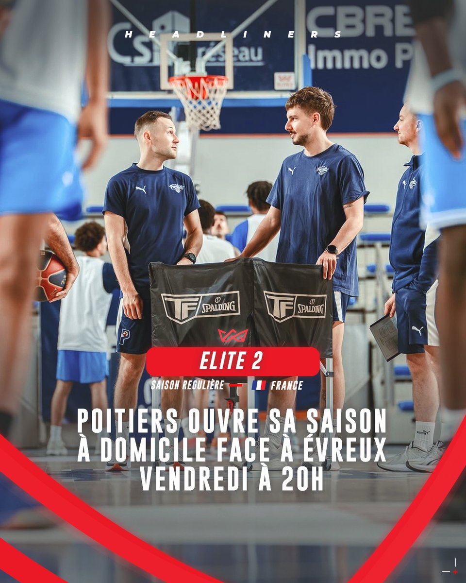 Headliners_fr's tweet photo. Le PB86 ouvre sa saison d’ÉLITE 2 ce soir à Saint-Éloi
@pb86officiel - @ALMEvreux
⏰ 20h
J1 ÉLITE 2
#Elite2 #PB86 https://t.co/n3fADbxwkE