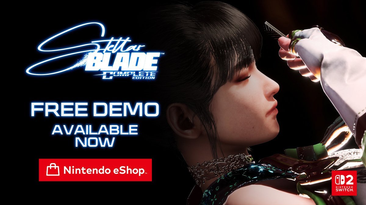 NintendoMan064's tweet photo. Stellar Blade now has a free demo on the Switch 2 right now!🌏 It's about a hour long in gameplay. Taking place in the very first part for the game. You can download this on the #eShop.🗡️
#StellarBlade #NintendoSwitch2 #Switch2 #Nintendo #ShiftUP #Gaming https://t.co/PQLY3uyB6h