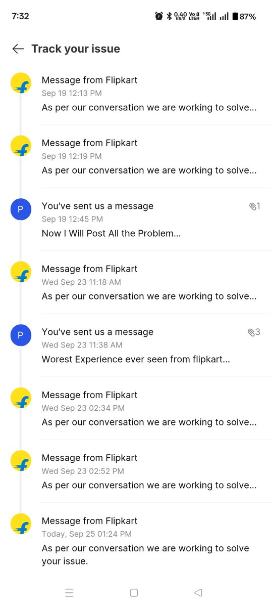 pintukumar2610's tweet photo. Product Order Date 13 September delivery date 17 but not yet delivered and no any serious action taken regarding product delivery 

Rubbish Service of Flipkart 🤬 https://t.co/jnmMYsXolz