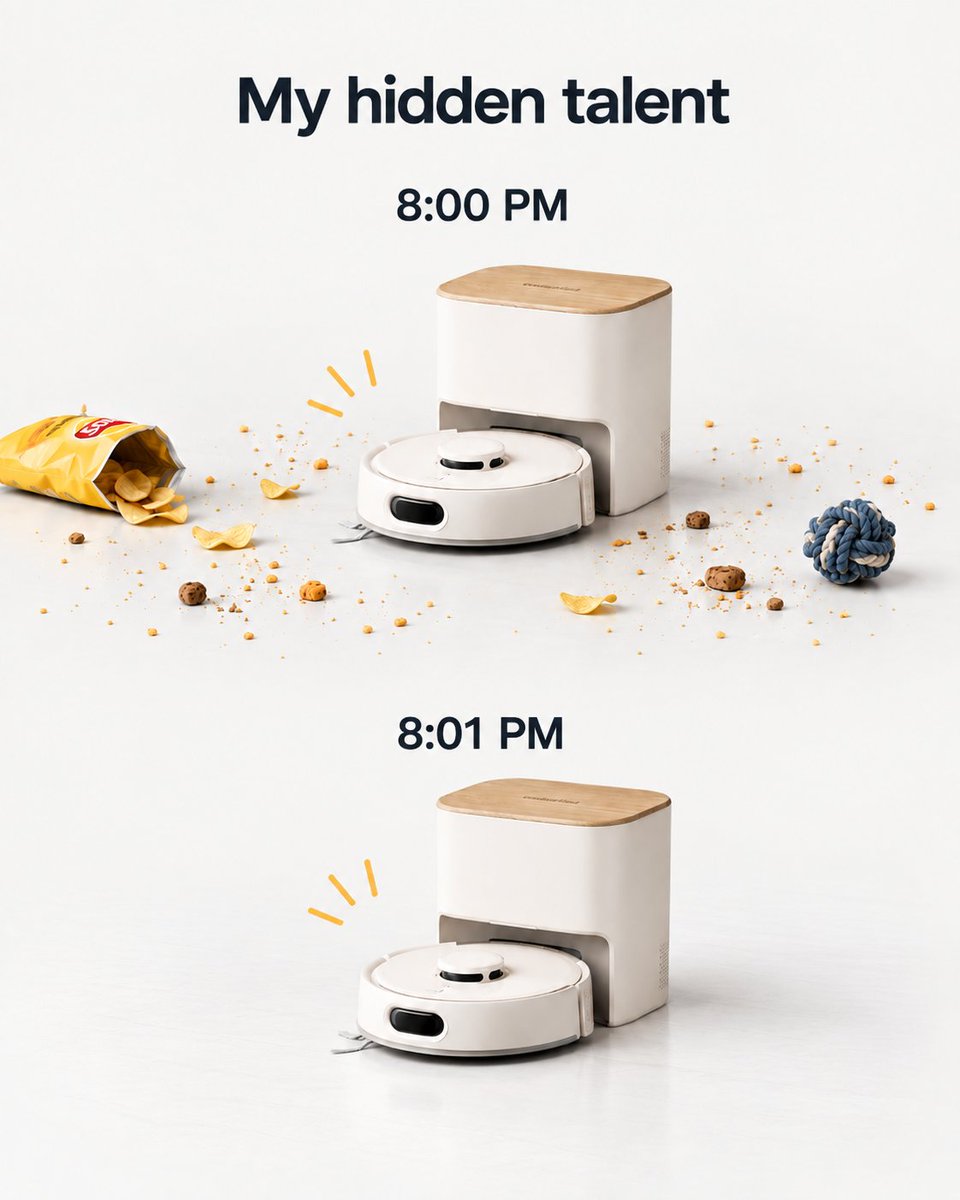 SwitchBot's tweet photo. Everyone has a hidden talent.
Ours just happen to make life easier. 🤷
#SwitchBot #AIArtFrame #LockUltraMax #RobotVacuum #SmartHome https://t.co/l47qB4fl64