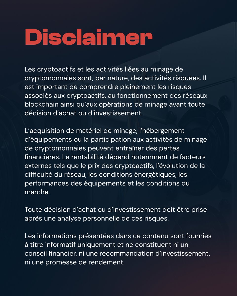 StartminingFR's tweet photo. Source : CoinShares, Bitcoin Mining Report Q2 2026.
La comparaison par MW repose sur des estimations annualisées. Les conditions économiques du mining et de l’IA évoluent avec le marché, l’infrastructure et les coûts d’exploitation. https://t.co/rxJmi2INaF