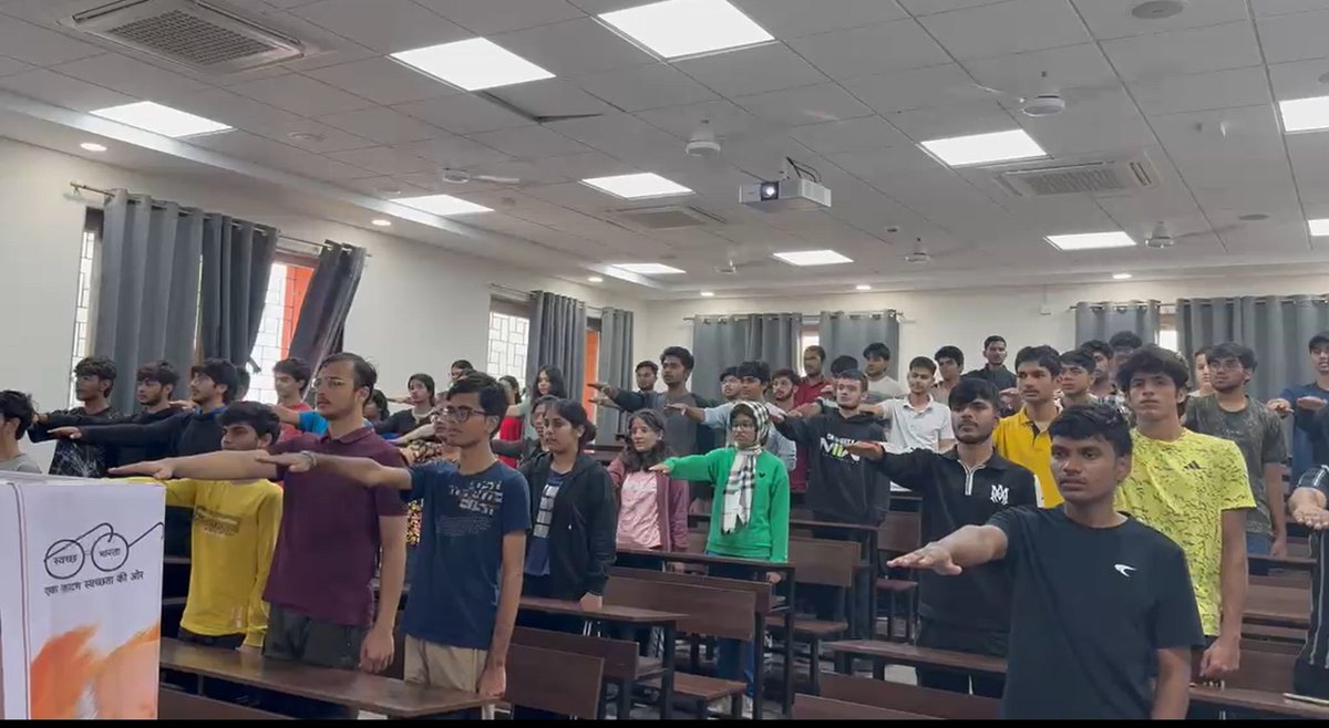 IIIT_Pune's tweet photo. @IIIT_Pune takes the #Swachhata Pledge!

As part of Swachhata Hi Seva 2026, the #IIITPune community reaffirmed our collective commitment to #cleanliness, responsible citizenship, and a cleaner &amp; #greener campus.

स्वच्छता ही सेवा। Cleanliness is service
#SDG3 #SDG11 #SDG13 https://t.co/ipHVCgBKxN